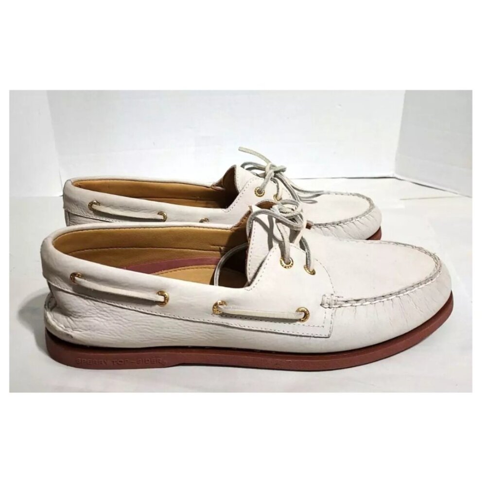 SPERRY GOLD CUP ~ Top Sider ~ Off-White Loafers ~ US size 14 M ~ STS18598